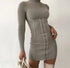 Round Neck Strap Sexy Slim-Fit Breast Display Dress